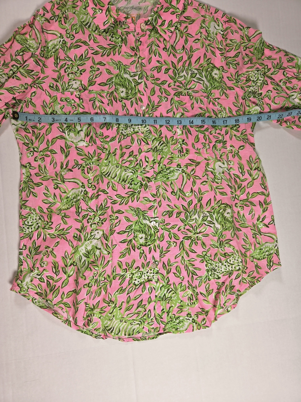 Lillyy Pulitzer Womens M Sea View Rousseau Pink Main Character Line Linen NWOT - Picture 9 of 11